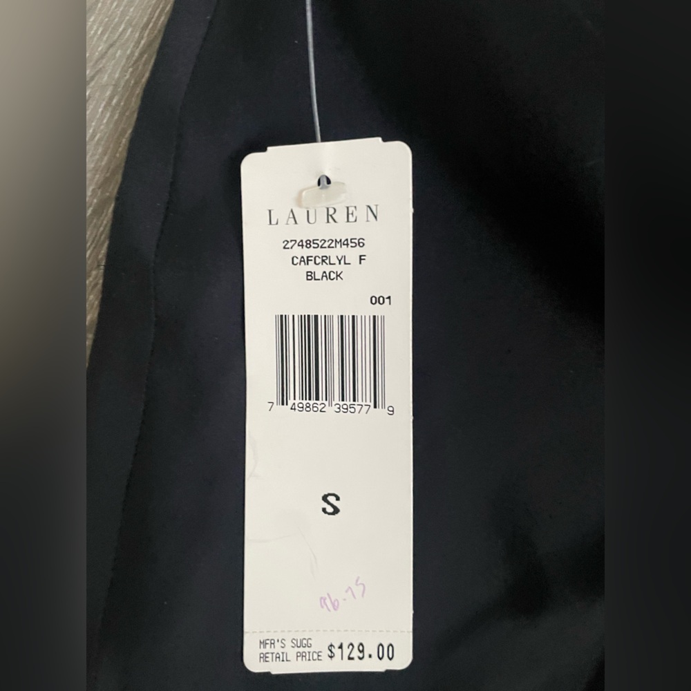 🖤 Lauren RALPH LAUREN -Elegant Black midi Silk Skirt with Ruffled hem - Picture 9 of 9